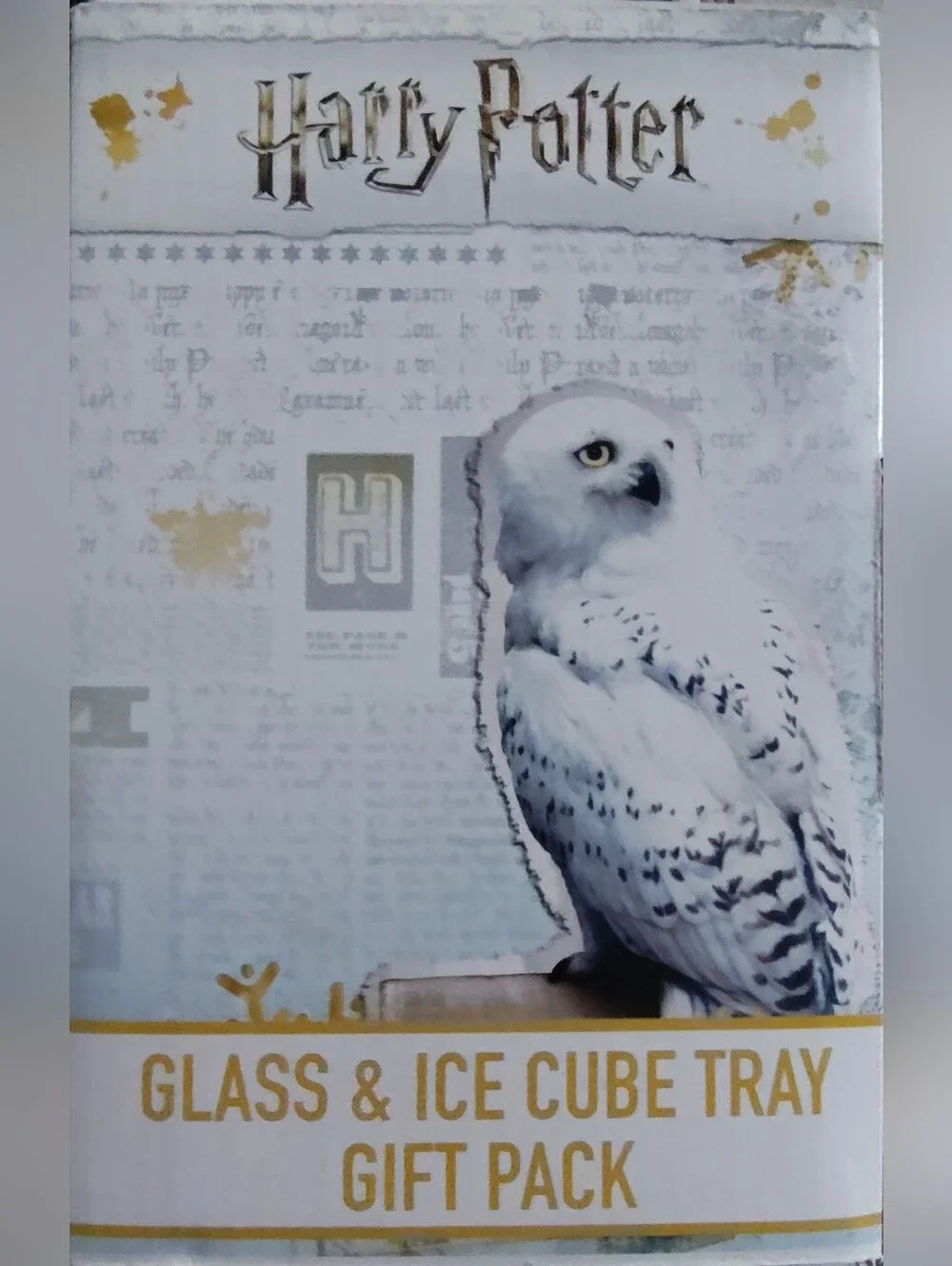 Harry Potter Glass & Ice Cube Tray Gift Pack NWT